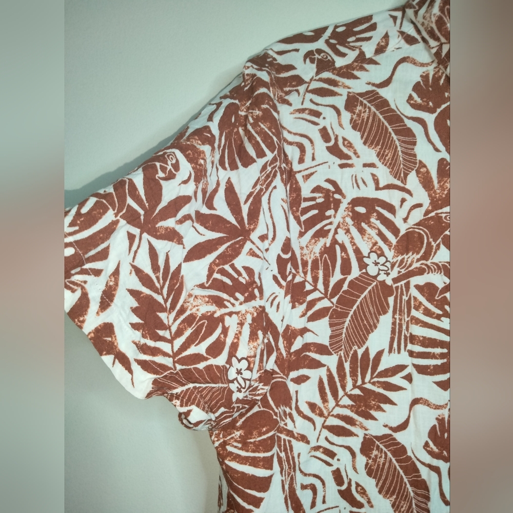 Paisley & Gray (Size XXL) Men's Multicolored Linen Blend Button Down SS Shirt - Picture 6 of 11